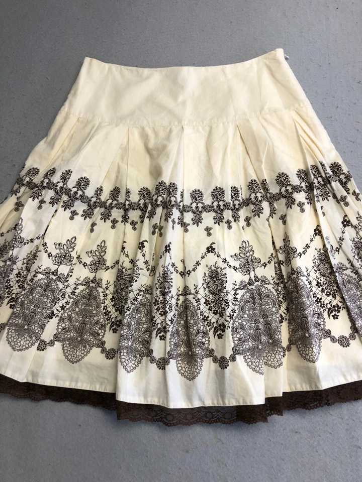 Apt 9 Skirt Womens 10 Pretty Fancy Paisley Print Garden Tea Party A-Line - Image 1 of 4