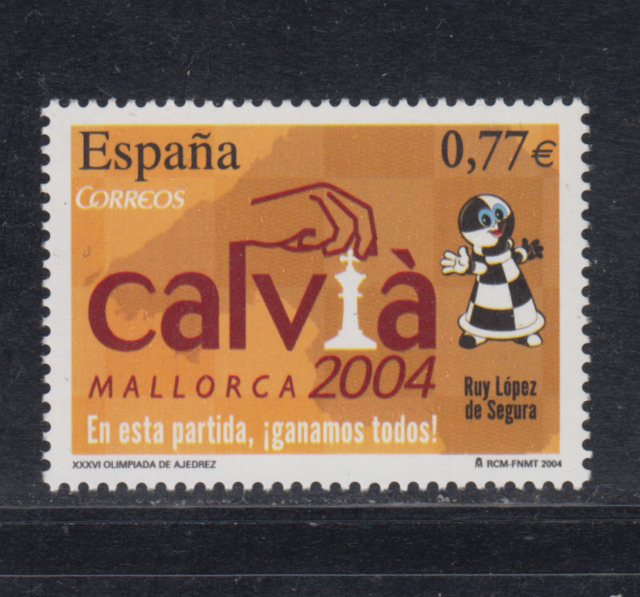 spain 2022 espagne Personalities Ruy Lopez SEGURA 1530 Author Chess Maste  1v mnh