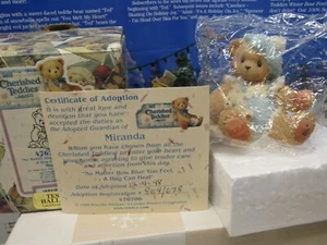 Cherished Teddies 476706 MIRANDA Girl with Blue Hat and Dress 1998 - Picture 1 of 10