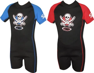 Childs Shorty Wetsuit Pirate Shortie Boys Girls Kids Childrens Age 5-6 Years - Picture 1 of 3