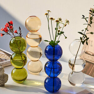 Nordic Art Flower Vases Stained Bubble Glass Vase Creative Spherical Clear Vase