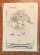 Kerwynn Williams 2013 Bowman Chrome Rookie #RCRA-KW Auto Black Print Plate 1/1