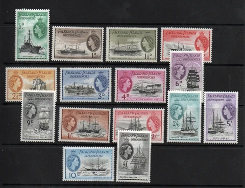 Falkland Islands Dependencies - SG# G26 - G40 MLH (MNH to 1/)  -   Lot 0123062 Cover
