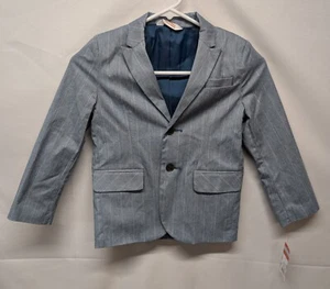 Cat & Jack Boys Light Blue 2 Button Pin Stripe Suit Jacket Size 5 NWT - Picture 1 of 9