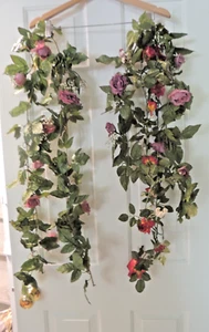 Seta Artificiale Mini Rosa Fiori Ghirlande da Appendere Filo Festa Matrimonio Coppia 60" - Foto 1 di 8