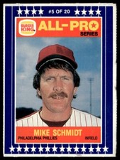 1986 Burger King All Pro MIKE SCHMIDT STEVE CARLTON #5 Phillies sealed
