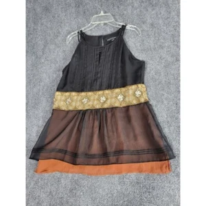 White House Black Market Tunic Top Sleeveless Embellished Blouse Women Sz XS - Picture 1 of 10