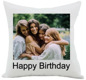 Personalised Custom Cushion Cover, Add Name or Photo, Handmade Pillow Case - Picture 1 of 3