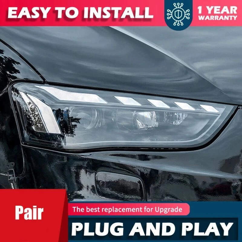 Par de montaje de faros delanteros intermitentes LED DRL para Audi A5 A5L 2008-2016 Foto 1 de 1