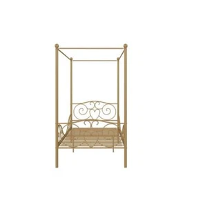 DHP Capri Kids Canopy Bed Twin-Size 225 lbs. Capacity Heavy-Duty Steel in Gold - Picture 1 of 9
