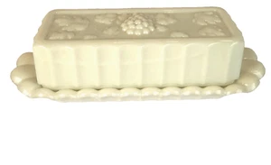 Westmoreland Covered Butter/Candy Dish White Milk Glass REVERSIBLE - Picture 1 of 7