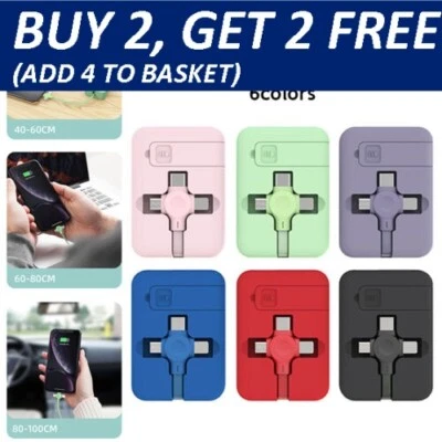 Cable de carga USB rápido 3 en 1 universal multifunción cable cargador de teléfono celular ♬ - Imagen 1 de 4