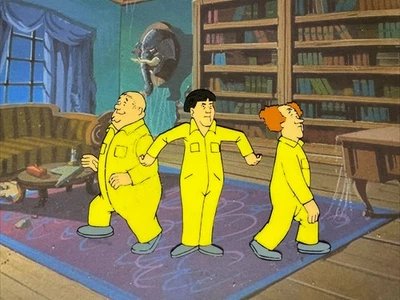 SCOOBY-DOO animation cel 1972 Vintage Cartoon 3 Production Art THREE STOOGES I2 - Image 1 of 4