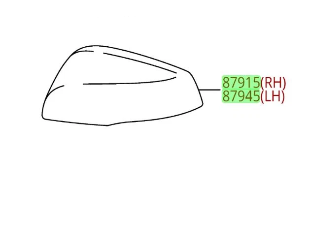 Capas de espelho externo de areia rápida Toyota Tacoma 2016-2021 sem TS original de fábrica OEM - Imagem 1 de 1