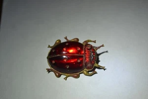 K12 - Spilla insetto dama rossa cecoslovacchia vintage - Foto 1 di 3