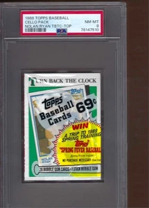 1988 TOPPS BASEBALL CELLO PACK RYAN TOP PSA 8 - Picture 1 of 2