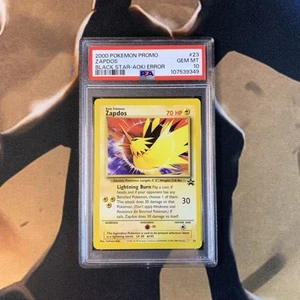 Zapdos PSA 10 Black Star Promo 23 Aoki Error Pokemon Card Gem Mint - Picture 1 of 2