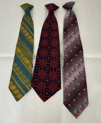 VTG Mens OG Snapper Neckties Lot Of 3 TOWNCRAFT Funky Retro - Image 1 of 4
