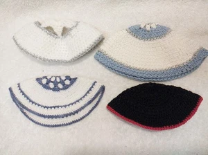 Lote De Colección De 4 Yamakas Judíos Hechos A Mano. ¿Adulto y niño? Personalizado.  - Imagen 1 de 6