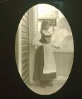Magic Lantern Slide Peasant Woman German Norway Portrait People Antique 19th S88