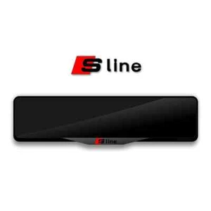 1 x Acrylic Premium Exclusive Audi S LINE Car Number Plate Holder Surround - Picture 1 of 4