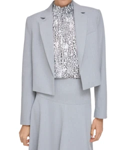 Calvin Klein Petite Cropped Open Front Jacket Tin Petite Size 2P - Picture 1 of 1