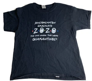 Kindergarten Graduate 2020 Shirt Youth S Black Quarantined Graphic Ultra Cotton - Picture 1 of 9