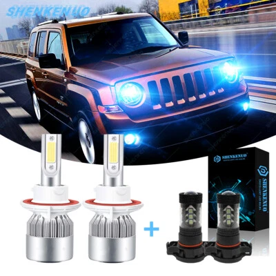 For Jeep Patriot 2010-2017 4X LED Headlight High/LOW Beam + Fog Light Bulbs kit - Image 1 of 4