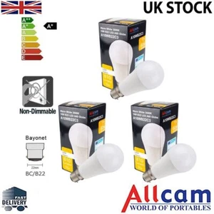 3er-Pack: Allcam 10 W B22/BC LED Glühbirne, 810 Lm (~ 60-70 W Glühlampe) warmweiß, Globus - Bild 1 von 6