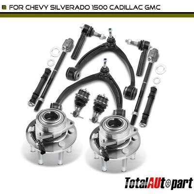 12x Brazo de control con rótula y cojinete de cubo de rueda para Chevrolet Tahoe GMC delantero Foto 1 de 4