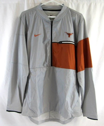 Nike Texas Longhorns Shield Jacket Hybrid Burnt Orange Gray Men's Large Cover