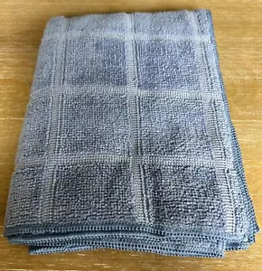 Trasan Mikrofaser Hand- oder Küchentuch zum Trocknen, pulverblaue Quadrate 25 x 16 Zoll - Bild 1 von 7