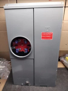 Square D SC1624M125S 24 Circuits w/ Main Breaker Meter Socket 125A 16 Space 1pc - Picture 1 of 22