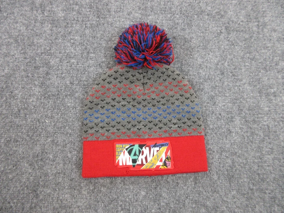 Marvel Gorro Gorra Niños Talla Única Gris Rojo Vengadores Película TV Juventud Foto 1 de 4