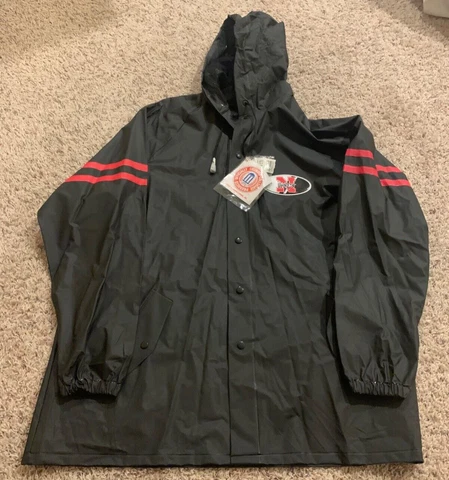 Nebraska Huskers Zip-Up Fleece-Lined Rain Jacket Coat & Pants NCAA Size Medium Cover