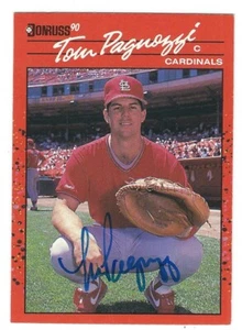 Signed TOM PAGNOZZI 1990 Donruss St. Louis Cardinals Autographed Card #591 COA - Picture 1 of 1