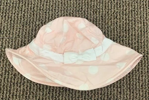 Gymboree Sweet As Sugar Girls Sun Hat Size 18 Months-3T Pink White Vintage - Picture 1 of 2