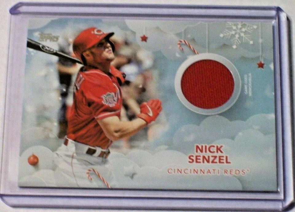 2020 Topps Holiday Walmart Relic Jersey Nick Senzel Cincinnati Reds - Image 1 of 1