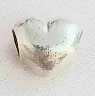 Authentic PANDORA ALE 925 Sterling Silver Smooth Puffy Heart Charm TDW029114 - Image 1 of 3
