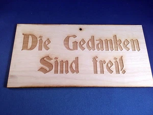 Handmade "Thoughts Are Free!" Sign - Picture 1 of 1