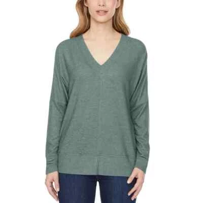 Buffalo Ladies' Cozy V-Neck Long Sleeve Top, Green - NWT - Image 1 of 4