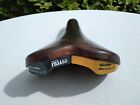 Selle Italia Turbomatic 2. Brown Leather Road Bike Saddle. Made in Italy 1994