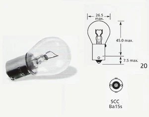 6 voltios 21 vatios SCC Ba15s Coche Clásico Indicador Lámpara Freno Bombilla 317 (Caja de 10) - Imagen 1 de 5