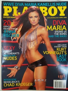 Playboy Magazine April 2008 Diva Maria Chad Kroeger Jenna Fisher Kurt Vonnegut - Foto 1 di 1