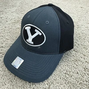 BYU Cougars Mütze Strapback grau schwarz blockiert weiß Y oval Logo NCAA OSFM Cap - Bild 1 von 8
