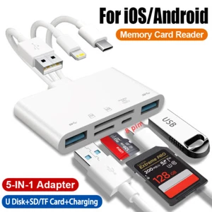 Geben Sie C 8 PIN in SD TF Speicherkartenleser USB OTG Adapter für Apple iPhone - Bild 1 von 25