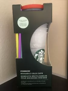 Starbucks Confetti Color Changing Cold Cup Tumbler Summer 2021 Set Of 5 - Picture 1 of 1