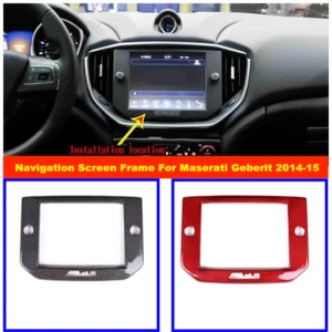 Recorte de marco de pantalla de control central 100 % fibra para Maserati Ghibli 14-15 - Imagen 1 de 18