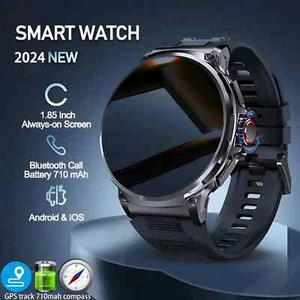 710mAh Bluetooth Call Smart Watch Men Sports FitnessWatches 1.85"HD HeartMonitor - Picture 1 of 27