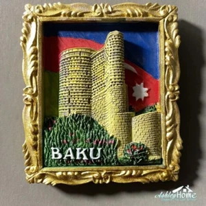Azerbaijan Baku Tourist Souvenir 3D Resin Refrigerator Fridge Magnet Craft Gift - Picture 1 of 4